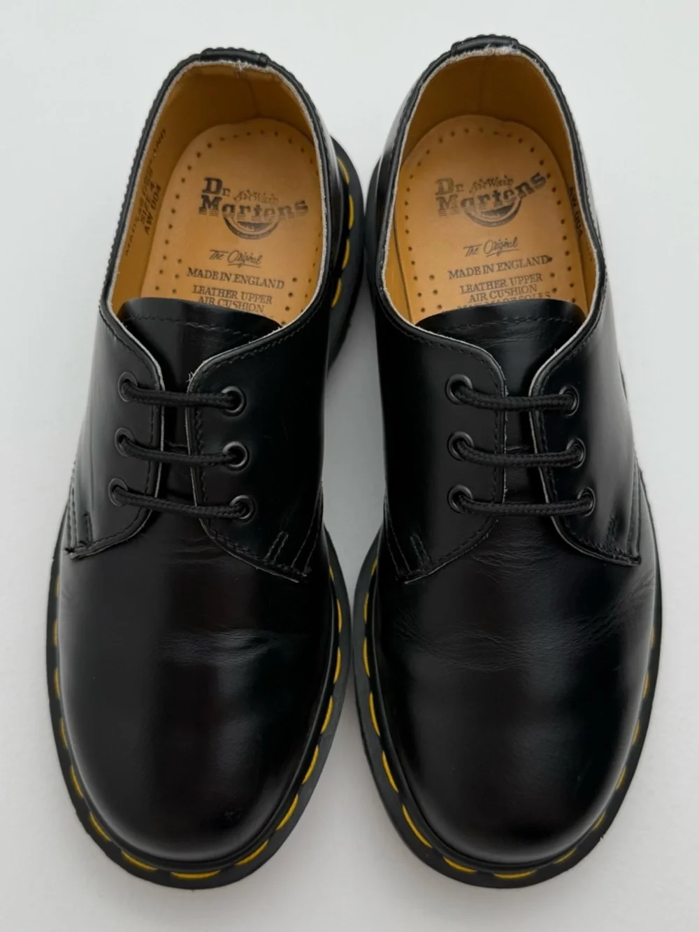 Vintage Dr. Martens England 1461 Black Smooth Leather MIE Oxfords UK 4 - Picture 2 of 16